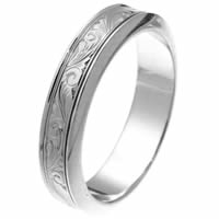 Item # 218001W - 14 Kt White Gold Wedding Ring