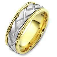 Item # 48237E - Two-Tone Handcrafted Wedding Ring