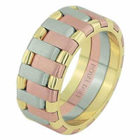 Item # 68659102E - 18 Kt Tri-Color Wedding Ring