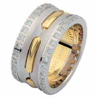 Item # 6873901D - 14 K Two-Tone Diamond Eternity Ring