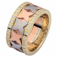 Item # 68744102DE - Tri-Color Diamond Eternity Ring
