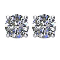 Item # E71001PP - 1.0ct. Platinum Diamond earrings.
