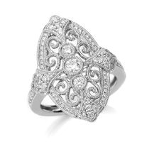 Item # M32100W - 14K White Gold 0.53 Ct Tw Diamond Fashion Ring