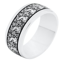 Item # R11011PD - Palladium Verona Lace Wedding Ring Romeo