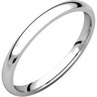 Item # U123781W - 14K White Gold 2mm Comfort Fit Plain Wedding Ring