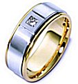 Platinum-Gold Diamond Wedding Bands