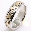 Gold-Platinum Hand Crafted Wedding Bands
