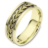 Item # 110171 - Wedding Band  14K Two-Tone Hand Made 7.0mm