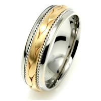 Item # 110261E - 18K Two-Tone Gold Wedding Ring