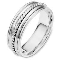 110321WE White Gold Comfort Fit Wedding Band