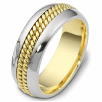 Item # 110411E - Wedding Ring Two-Tone Gold Comfort Fit