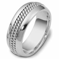 Item # 110411W - White Gold Comfort Fit Wedding Ring