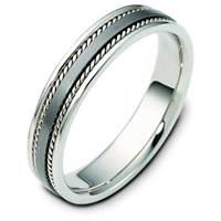 110531TG Titanium-14K Gold Comfort Fit Wedding Band