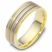 Item # 110531 - Two-Tone Gold Comfort Fit Wedding Band