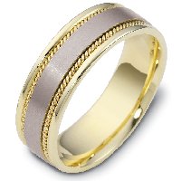 Item # 110551E - 18 kt Hand Made Wedding Ring