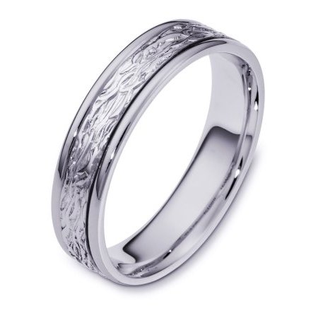 110581W 14K White Gold Comfort Fit 5mm Wedding Band