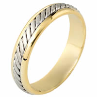 Item # 110881 - 14K Two-Tone Gold Comfort Fit 4.5mm Wedding Ring