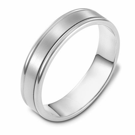 111371W 14K White Gold Comfort Fit, 5.0mm Wide Wedding Band