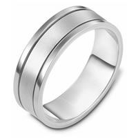 Item # 111471W - White Gold Comfort Fit, 7.0mm Wide Wedding Band