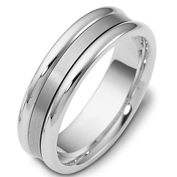 111491W White Gold Comfort Fit Wedding Band
