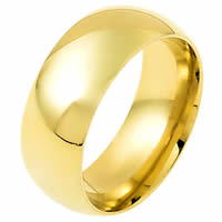 Item # 114841E - 18K Gold 9mm Domed Wedding Ring