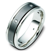 Item # 115231TG - Titanium-14 K Gold Gold Diamond Wedding Ring