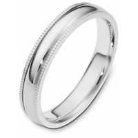 Item # 115541W - 14 kt White Gold 4.0 mm Comfort fit Wedding Band