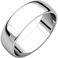 Item # 116821W - 14K White Gold Wedding Ring  6mm 