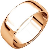Item # 116831R - 14K Rose Gold 7mm Wide Wedding Rings