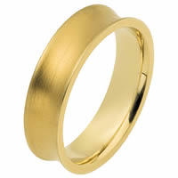 Item # 117191 - 14K Gold Domed 6 mm Wedding Band