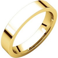 Item # 117211E -  18K Gold Plain 4 mm Wedding Ring