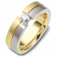 Item # 117761E - 18K Gold Diamond Wedding Band, (0.22ct.)