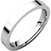 Item # 118381W - White Gold  Flat comfort fit 3mm Band