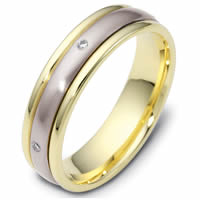 Item # 119771PE - Platinum-18K Spinning Diamond Wedding Ring