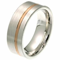 Item # 2100571RE - Rose-White Gold Comfort Fit Wedding Band