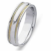 Item # 21400 - Wedding Band, 14 kt two-tone