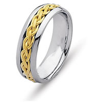 Item # 21473 - 14K Two Tone Wedding Ring.