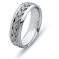 Item # 21473W - 14K White Gold Wedding Ring