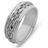 Item # 21502W - Wedding Ring, 14 Kt White Gold