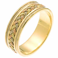 Item # 242461E - Tri-Color Braided Wedding Ring