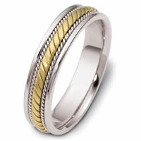 Item # 47554PE - Platinum & 18kt Hand Crafted Wedding Ring