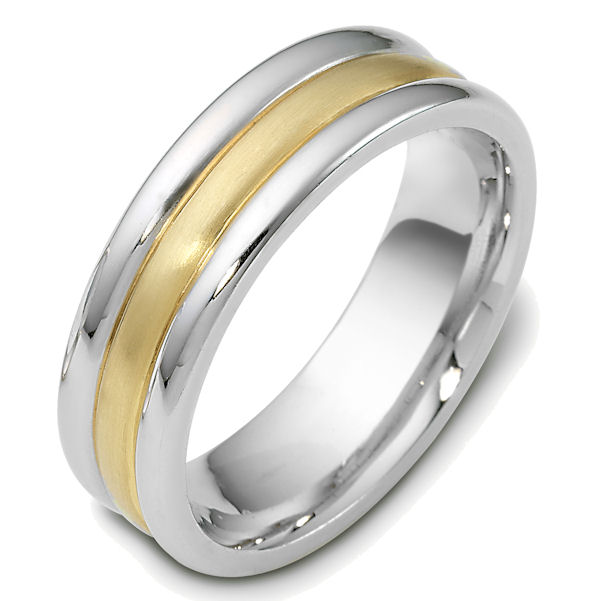 47641PE Platinum & 18kt Classic Wedding Ring