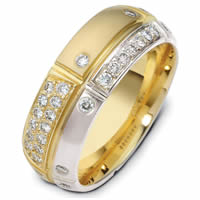 Item # 47778PE - 18K Gold Diamond Wedding Band