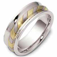 Item # 47902PE - Platinum & 18kt Contemporary Wedding Ring