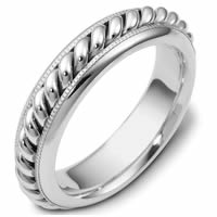 Item # 48040PP - Platinum Handcrafted Wedding Ring