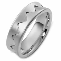 Item # 48152W - Contemporary Two-Tone Wedding Ring