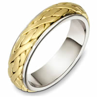 Item # 49054PE - Platinum & 18kt Handcrafted Wedding Ring