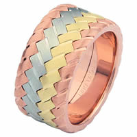 Item # 687142102 - 14 Kt Tri-Color Wedding Ring