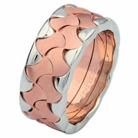 Item # 6872802R - 14 Kt Rose & White Gold Wedding Ring