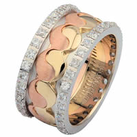 Item # 68738012D - 14 K Tri-Color Diamond Eternity Ring